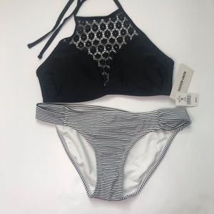 NEW target swim suit 2 pc black lace Sz M